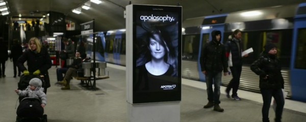 Anúncio interage com metro
