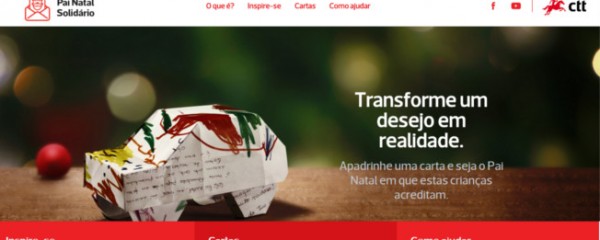 Portugueses reagem com generosidade ao Pai Natal Solidário dos CTT