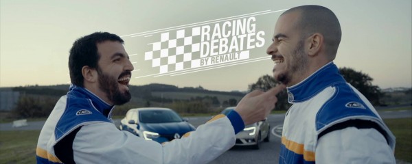 Luís Franco-Bastos e Salvador Martinha num Renault Mégane
