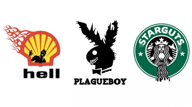 Zombies alteram logos de marcas conhecidas