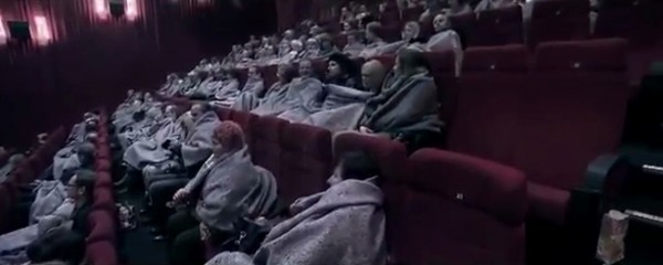 Campanha “congela” espectadores de um cinema