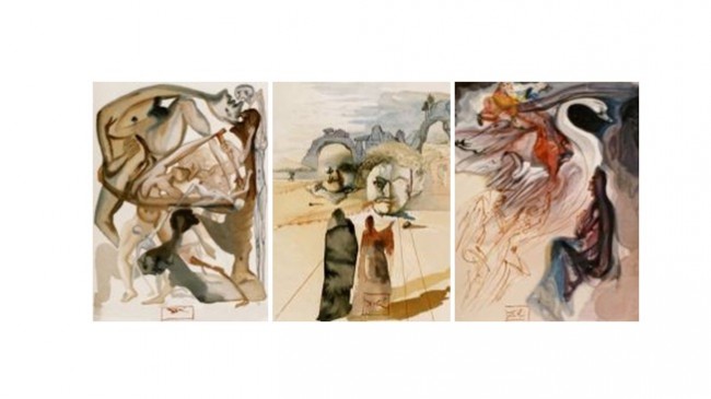 Gravuras de Salvador Dalí em exposição no Centro Colombo