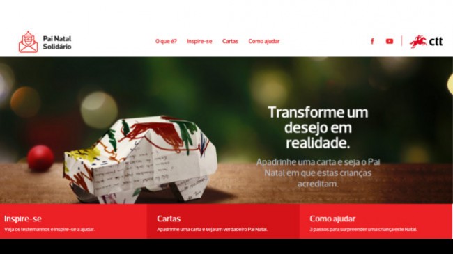 Portugueses reagem com generosidade ao Pai Natal Solidário dos CTT