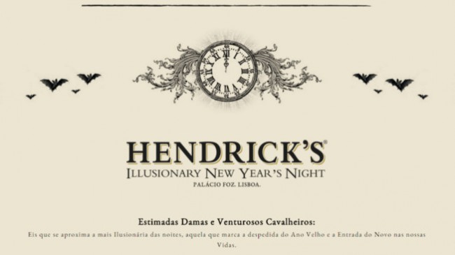 Hendrick’s prepara passagem de ano em Lisboa