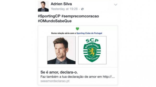 Já pode declarar o seu amor pelo Sporting no Facebook