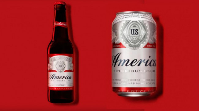 Cerveja Budweiser passa a chamar-se ‘America’