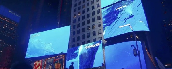 Galaxy S8 apodera-se da Times Square