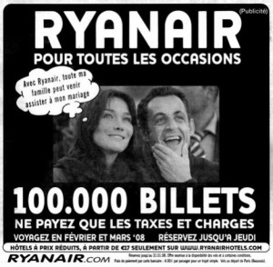 The advertisement published in the popular French daily Le Parisien.