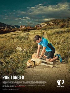 Pearl Izumi dog ad which is causing some controversy.