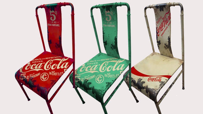 Esta é a linha de mobiliário da Coca-Cola