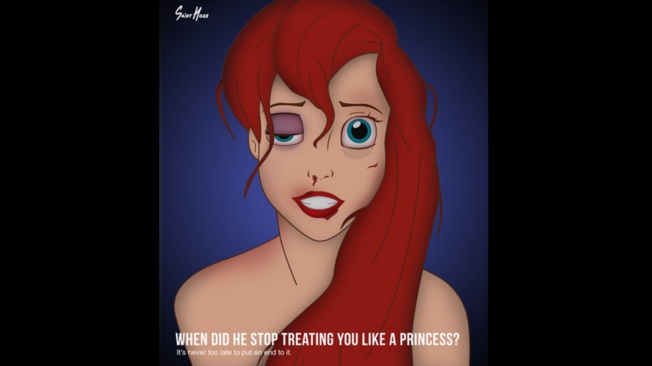 Princesas da Disney são vítimas de violência doméstica