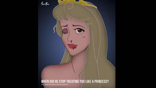Princesas da Disney são vítimas de violência doméstica