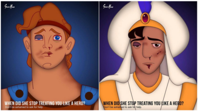 Heróis da Disney sofrem violência doméstica